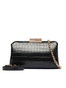 Valentino Torebka Glace VBSA8017COC Czarny. Czarne torebki wieczorowe Valentino, bez wzorów, ze skóry, bez dodatków. Za 569,99 zł.