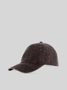 4F Czapka z daszkiem strapback damska - różowa XS/S (56cm). Czerwone czapki 4f, bez wzorów, z materiału, klasyczne. Za 69,99 zł.