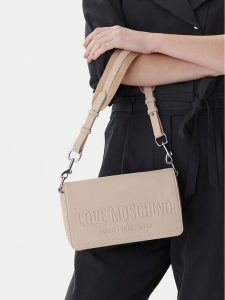 LOVE MOSCHINO Torebka JC4046PP1OLE0110 Écru. Białe torebki klasyczne LOVE MOSCHINO, bez wzorów, ze skóry, bez dodatków. Za 587,99 zł.