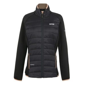 Kurtka hybrydowa wodoodporna damska Regatta Clumber V. Czarne kurtki Regatta, bez wzorów, bez kaptura. W wyprzedaży za 209,05 zł.