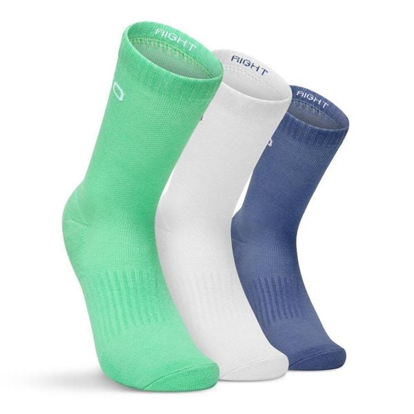 Sportowe skarpetki do gry w padla trójpak Padel Siroko Vira Celestial. Białe skarpetki SIROKO, bez wzorów, z tkaniny. Za 63,00 zł.