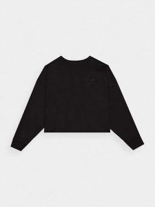 4F Bluza dresowa nierozpinana bez kaptura damska - czarna S. Czarne bluzy 4f, s, bez wzorów, z bawełny, bez kaptura. W wyprzedaży za 59,99 zł.