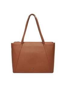 JENNY Torebka C-JEN-H-001-08 Brązowy. Brązowe shopper bag Jenny, bez wzorów, z materiału, bez dodatków. Za 149,99 zł.