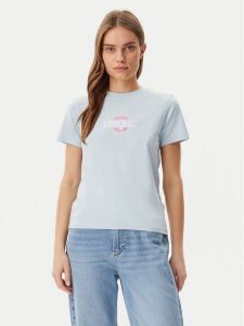 Guess Jeans T-Shirt W5GI26 J1314 Granatowy Regular Fit. Niebieskie t-shirty Guess Jeans, xl, z aplikacjami, z bawełny, bez kołnierzyka, bez ramiączek. Za 89,99 zł.
