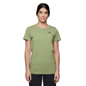 Koszulka turystyczna damska Black Diamond Desert To Mountain T-shirt. Zielone t-shirty Black Diamond, l, bez wzorów, bez kołnierzyka, bez ramiączek. Za 82,99 zł.