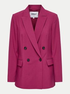 ONLY Marynarka Casey 15338768 Różowy Regular Fit. Czerwone marynarki i żakiety ONLY, bez wzorów, z syntetyku. Za 179,99 zł.