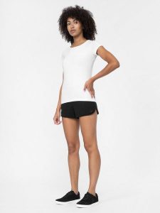 4F Spodenki dresowe damskie XL. Niebieskie szorty 4f, bez wzorów, z bawełny. W wyprzedaży za 29,99 zł.