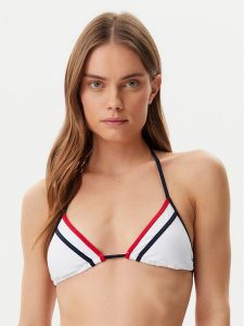 Tommy Hilfiger Góra od bikini UW0UW05810 Biały. Białe bikini TOMMY HILFIGER, bez wzorów, z syntetyku. Za 129,99 zł.