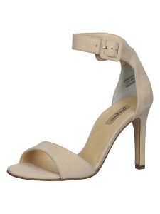 Paul Green Skórzane sandały w kolorze beżowym rozmiar: 37,5. Brązowe sandały Paul Green, bez wzorów, z otwartym noskiem, bez obcasa, na koturnie, bez zapięcia. Za 178,37 zł.