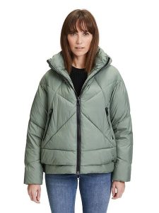 AMBER & JUNE Kurtka pikowana w kolorze khaki rozmiar: 42. Brązowe kurtki AMBER & JUNE, z aplikacjami, bez kaptura. Za 175,67 zł.