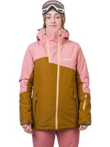 Hannah Kurtka narciarska "Maky Col" w kolorze jasnobrązowo-jasnoróżowym rozmiar: 40. Brązowe kurtki sportowe Hannah, s, bez wzorów, bez kaptura, narciarskie. Za 456,87 zł.