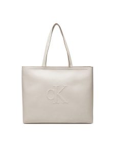 Calvin Klein Jeans Torebka Sculpted Slim Tote34 LV04K3070G Écru. Torebki klasyczne Calvin Klein Jeans, bez wzorów, z jeansu, bez dodatków. Za 319,99 zł.