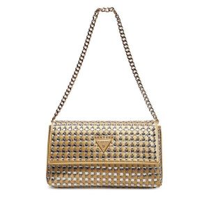 Torebka Guess. Żółte listonoszki Guess, z aplikacjami, bez dodatków. Za 399,99 zł.