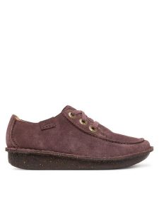 Clarks Półbuty Funny Dream 26329385 Fioletowy. Fioletowe półbuty Clarks, bez wzorów, bez obcasa, na płaskiej podeszwie, bez zapięcia. Za 439,99 zł.