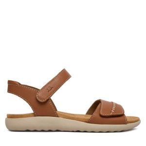 Sandały Josef Seibel. Brązowe sandały Josef Seibel, bez wzorów, bez obcasa, na płaskiej podeszwie, bez zapięcia. Za 379,99 zł.