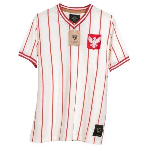 Bawełniana koszulka Football Town Polska Orły. Białe bluzki FOOTBALL TOWN, xl, bez wzorów, z bawełny, sportowe, bez kołnierzyka, bez ramiączek. W wyprzedaży za 189,00 zł.