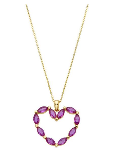 Luxenter Naszyjnik z zawieszką rozmiar: onesize. Czerwone naszyjniki Luxenter, z cyrkonią, srebrne. Za 204,96 zł.