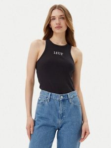 Levi's® Top Gemini A9415-0005 Czarny Slim Fit. Czarne topy s, bez wzorów, z bawełny, bez kołnierzyka, bez ramiączek. Za 69,99 zł.