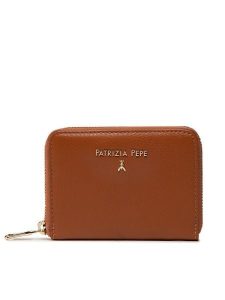 Patrizia Pepe Portfel CQ8512/L001-B757 Brązowy. Brązowe portfele Patrizia Pepe, bez wzorów, ze skóry. Za 319,99 zł.
