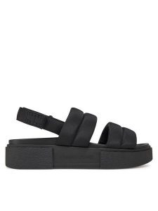 Tommy Jeans Sandały Tjw Flatform Sandal EN0EN02802 Czarny. Czarne sandały Tommy Jeans, bez wzorów, z jeansu, bez obcasa, na płaskiej podeszwie, bez zapięcia. W wyprzedaży za 239,99 zł.