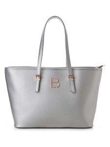 Lucky Bees Shopper bag w kolorze srebrnym - 42 x 25 x 15 cm rozmiar: onesize. Szare shopper bag Lucky Bees, bez wzorów, z materiału, na ramię, bez dodatków. Za 122,96 zł.