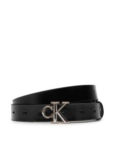 Calvin Klein Pasek Round Ck 2Color Buckle Smooth 25 LV04F7132G Czarny. Czarne paski Calvin Klein, bez wzorów, ze skóry. Za 249,99 zł.