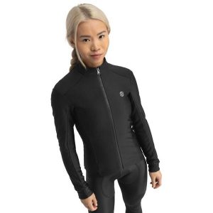 Kurtka rowerowa softshell damska J1 Vermont. Czarne kurtki SIROKO, s, bez wzorów, z materiału, bez kaptura. W wyprzedaży za 210,00 zł.