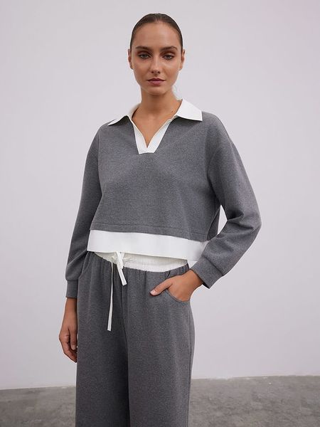 BGN Bluzka w kolorze szarym rozmiar: 38. Szare bluzki BGN, bez wzorów, bez kołnierzyka, bez ramiączek. Za 126,75 zł.