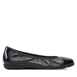 Baleriny Caprice. Niebieskie balerinki Caprice, bez wzorów, bez obcasa, bez zapięcia. Za 179,99 zł.