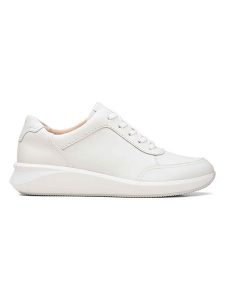Clarks Skórzane sneakersy "Un Rio Mix" w kolorze białym rozmiar: 38. Białe trampki Clarks, bez wzorów, bez zapięcia. Za 234,38 zł.