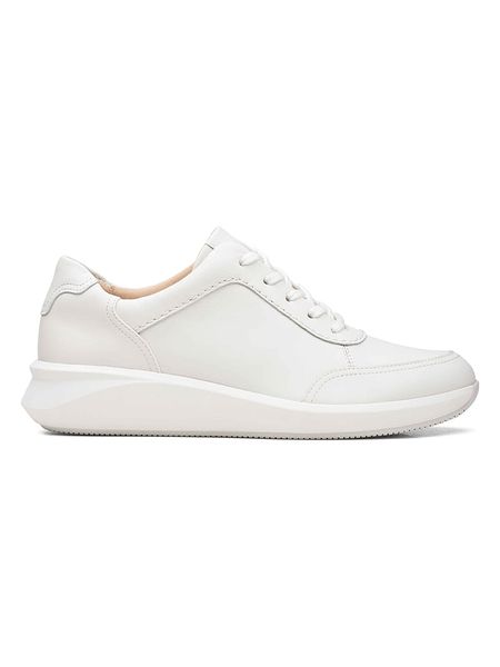 Clarks Skórzane sneakersy "Un Rio Mix" w kolorze białym rozmiar: 38. Białe trampki Clarks, bez wzorów, bez zapięcia. Za 234,38 zł.