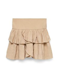 Vero Moda Spódnica mini Clara 10336425 Beżowy Regular Fit. Brązowe spódnice Vero Moda, m, bez wzorów, z wiskozy, mini. Za 119,99 zł.
