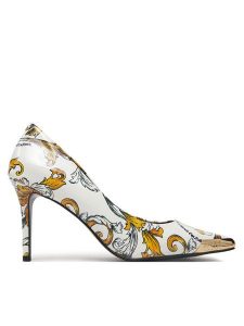 Versace Jeans Couture Szpilki 78VA3S50 Biały. Białe szpilki Versace Jeans Couture, bez wzorów, z jeansu, bez obcasa. Za 559,99 zł.