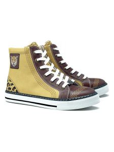 Goby Sneakersy w kolorze żółto-brązowym rozmiar: 35. Brązowe trampki Goby, bez wzorów, za kostkę, bez zapięcia. Za 217,99 zł.