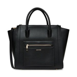 Torebka GINO ROSSI. Czarne shopper bag Gino Rossi, bez wzorów, bez dodatków. Za 299,99 zł.