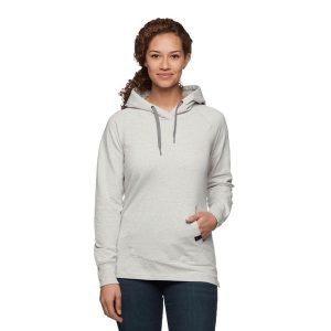 Bluza turystyczna z kapturem damska Black Diamond Rays Pullover Hoody. Szare bluzy Black Diamond, l, bez wzorów, z kapturem. Za 183,99 zł.
