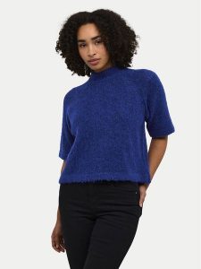 Kaffe Sweter Emilie 10509092 Niebieski Loose Fit. Niebieskie swetry klasyczne Kaffe, s, z syntetyku, bez kołnierzyka. Za 179,99 zł.
