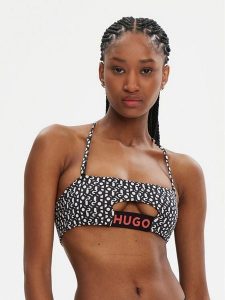 HUGO Góra od bikini Monogram 50534927 Czarny. Czarne bikini Hugo, bez wzorów, z syntetyku. Za 139,99 zł.