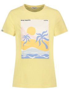 Eight2Nine Koszulka w kolorze żółtym rozmiar: S. Żółte bluzki Eight2Nine, s, bez wzorów, z bawełny, bez kołnierzyka, bez ramiączek. Za 43,99 zł.