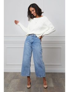 L'armoire de Suzette Sweter w kolorze kremowym rozmiar: 34/36. Brązowe swetry oversize L'armoire de Suzette, l, bez wzorów, bez ramiączek. Za 113,63 zł.