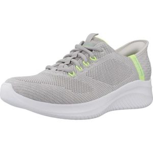 Buty SKECHERS ULTRA FLEX 3.0 SLIP-INS Szary. Szare buty sportowe Skechers, bez wzorów, z tkaniny, bez zapięcia. Za 277,99 zł.