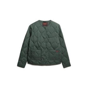 Damska kurtka puchowa Superdry Lite. Zielone kurtki Superdry, bez wzorów, z puchu, bez kaptura. Za 409,75 zł.