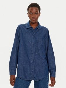 United Colors Of Benetton Koszula jeansowa 5FV6DQ096 Niebieski Regular Fit. Niebieskie koszule United Colors of Benetton, m, bez wzorów, z bawełny, bez kołnierzyka, bez ramiączek. Za 199,99 zł.