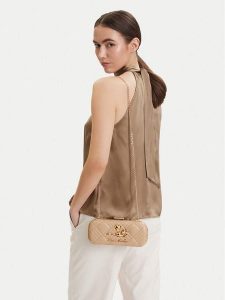 LOVE MOSCHINO Torebka JC4270PP0OKH120C Beżowy. Brązowe torebki wieczorowe LOVE MOSCHINO, bez wzorów, ze skóry, bez dodatków. Za 679,99 zł.