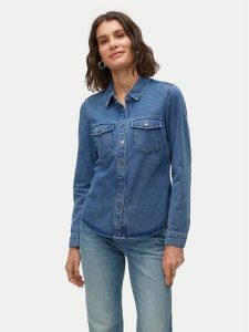 Vero Moda Koszula jeansowa Jennie 10313726 Granatowy Regular Fit. Niebieskie koszule Vero Moda, m, bez wzorów, z bawełny, bez kołnierzyka, bez ramiączek. Za 199,99 zł.