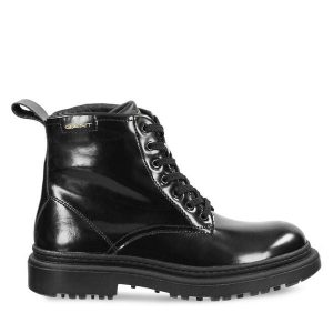Trapery Gant. Czarne buty zimowe GANT, bez obcasa, bez zapięcia. Za 849,99 zł.