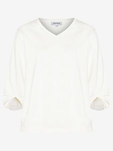 More & More Bluzka w kolorze kremowym rozmiar: 40. Brązowe bluzki More & More, bez wzorów, bez kołnierzyka, bez ramiączek. Za 221,88 zł.