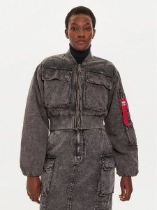 Alpha Industries Kurtka bomber 148008 Szary Regular Fit. Szare kurtki Alpha Industries, l, bez wzorów, z bawełny, bez kaptura. Za 339,99 zł.