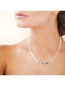 L'atelier précieux Srebrny naszyjnik - dł. 45 cm rozmiar: onesize. Szare naszyjniki l'Atelier precieux, srebrne. Za 152,99 zł.