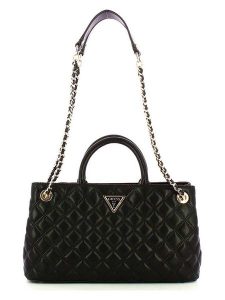 Guess Torebka w kolorze czarnym - 32 x 18 x 10 cm rozmiar: onesize. Czarne torebki klasyczne Guess, z aplikacjami, z materiału, na ramię, pikowane, bez dodatków. Za 439,24 zł.